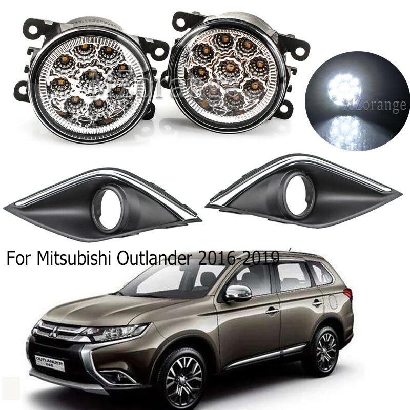 

LED fog light Fog Lamp Cover For Mitsubishi Outlander 2016 2017 2018 2019 headlights foglights Daytime Running Light kit switch