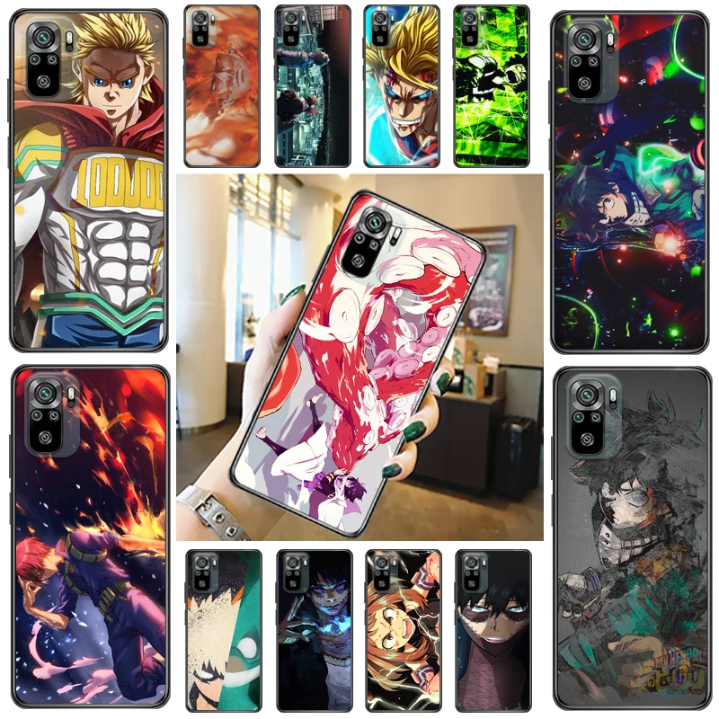 

My Hero Academia Bakugou Katsuki Tomura Boku Todoroki Shouto Dabi Shigaraki Phone Case For Xiaomi Redmi Note 10 Pro 10T Carcasa
