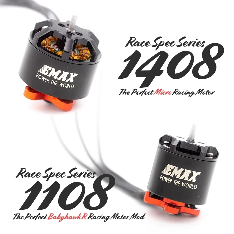 

1/4pcs EMAX RS1108 RS1408 4500KV 5200KV 6000KV 2-3S Brushless Motor for Micro FPV Racing RC Drone
