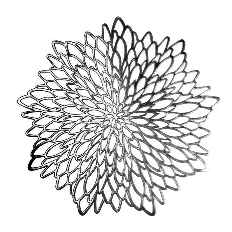 Подстилка из ПВХ с золотым тиснением в форме цветов гибискуса уникальная