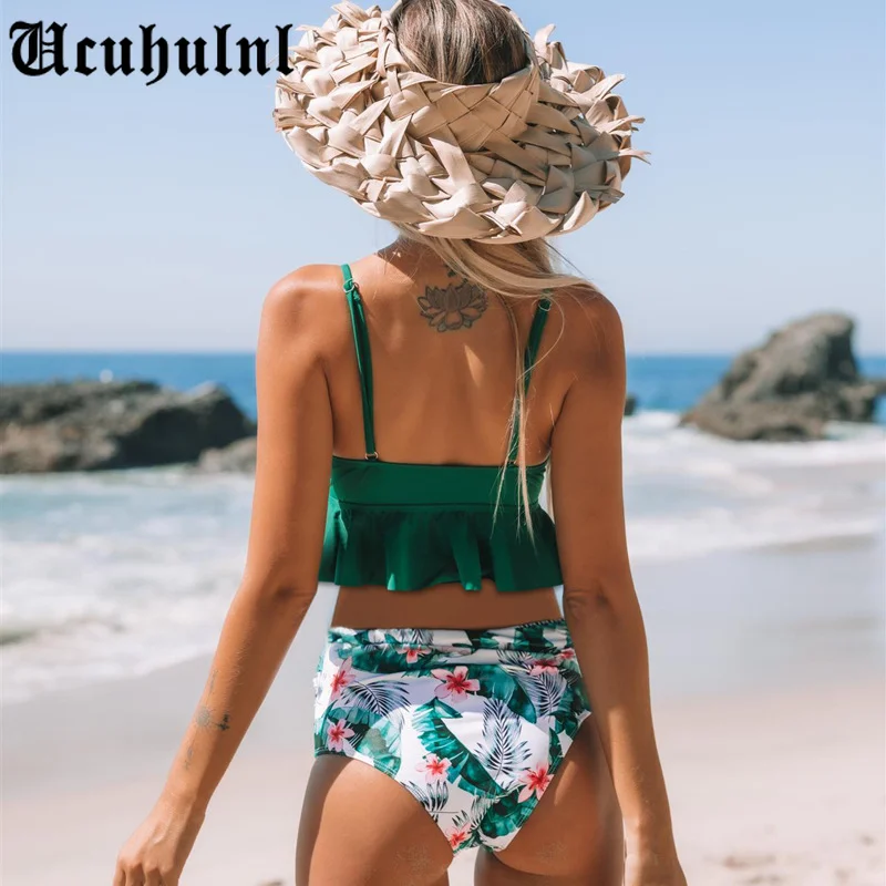 

Ruffle Swimsuit Women High Waist Bikini 2020 Push Up Swimwear Women Sexy Bikini Brazilian Swim Suit Bathing Suit Beachwear