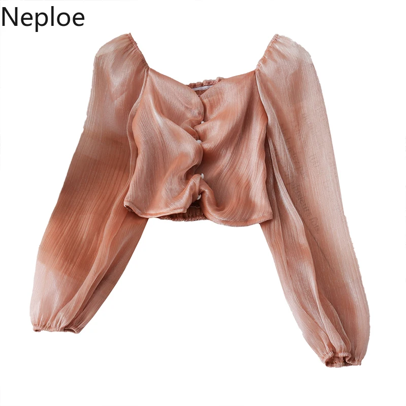 Сексуальная короткая блузка Neploe с вырезом лодочкой и открытыми плечами Женская