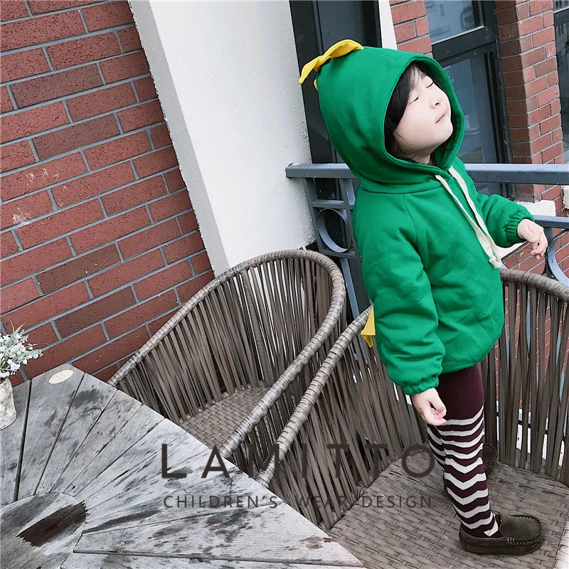 Tonytaobaby новый зимний стиль для мальчиков и девочек плюшевый динозавр с капюшоном