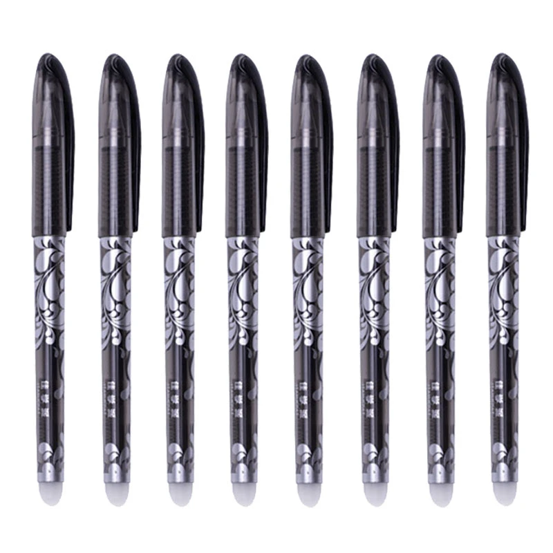 2 8 шт./компл. 0,5 мм черный/синие чернила стираемая ручка волшебный письменной форме гелевая ручка с чернилами стандартных цветов - Цвет: 2
