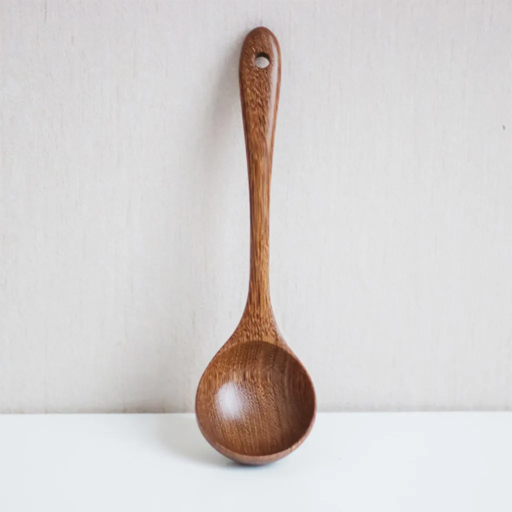 2019 новая кухонная мебель ручка большая круглая ложка бамбуковая кухня утварь