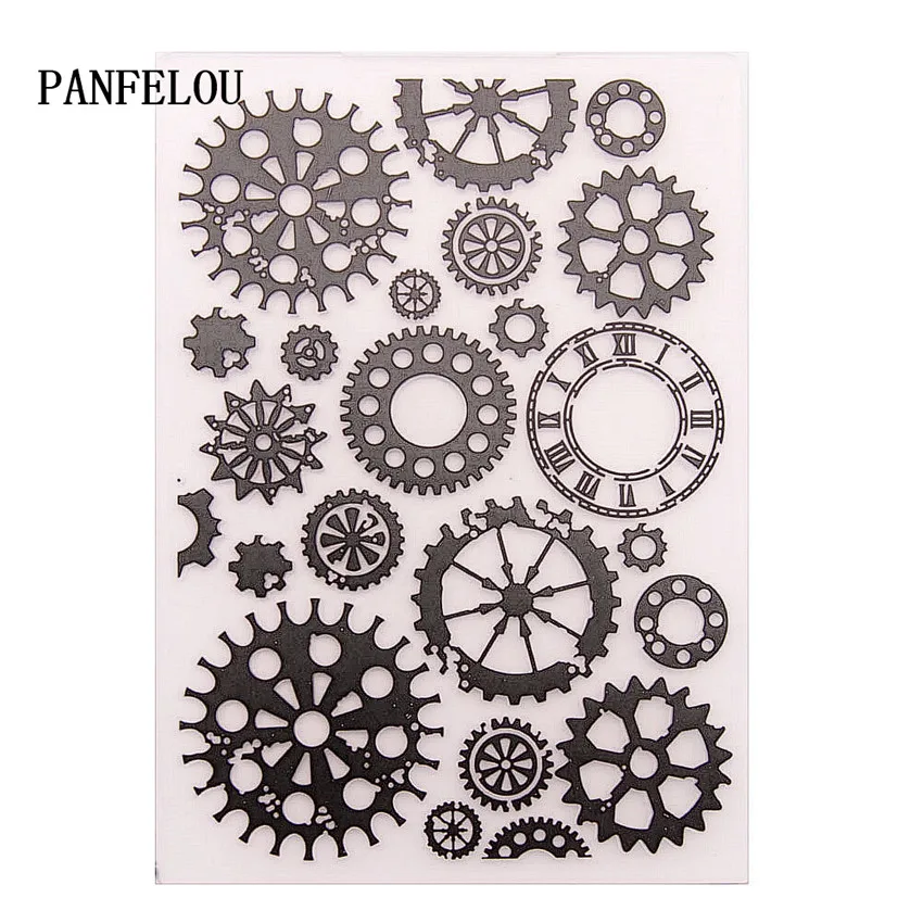 PANFELOU 10 5*14 8 механическое снаряжение пластиковый шаблон для скрапбукинга сделай