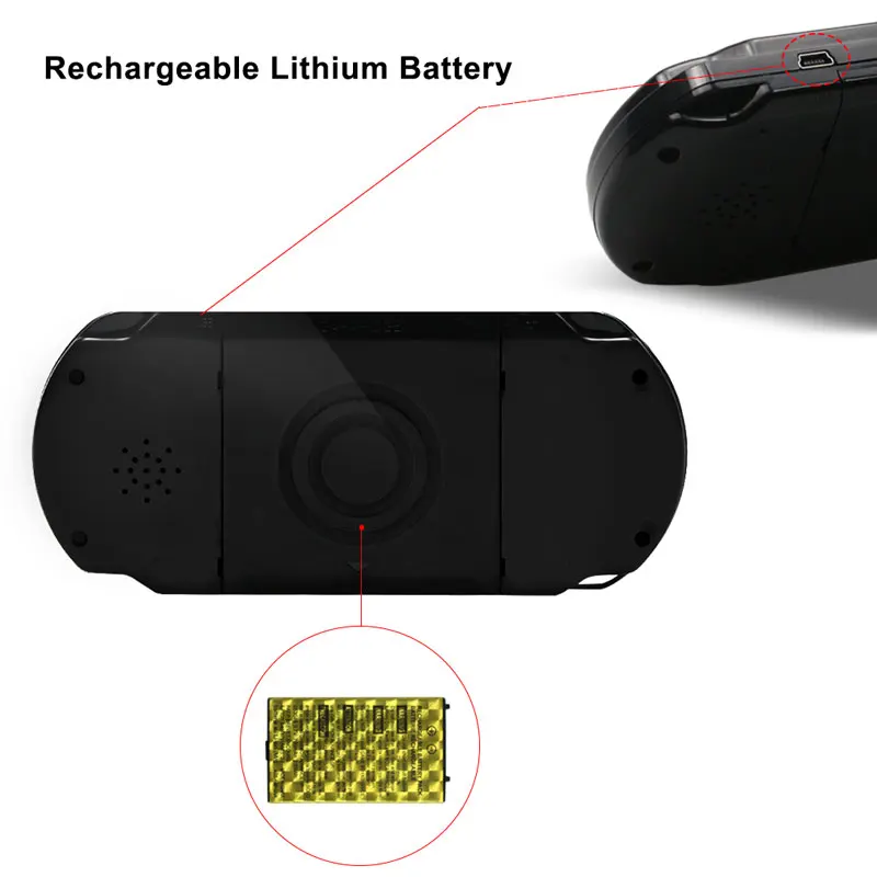 3 дюймовая 16 битная портативная игровая консоль PXP3 Slim Station с 2 бесплатными