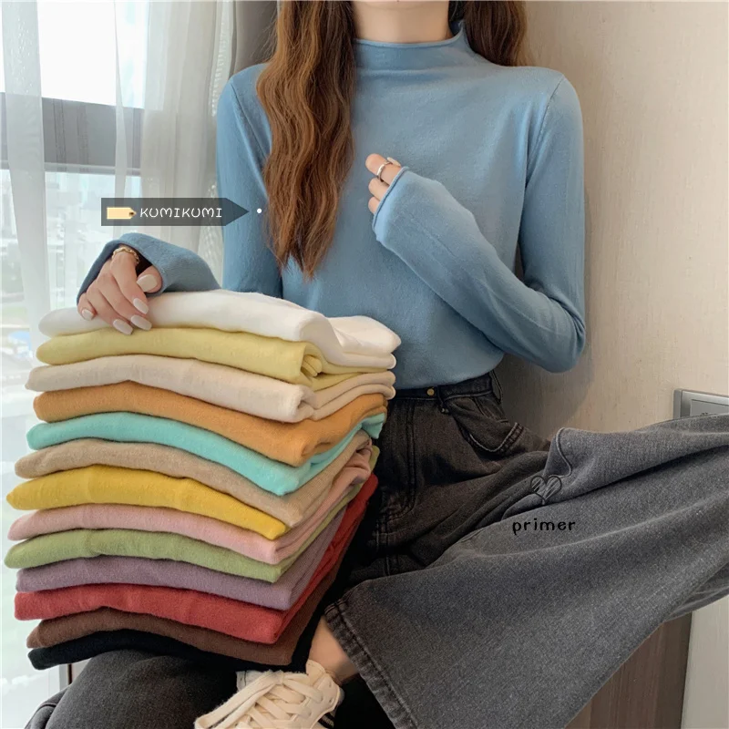 

Женская Осенняя блузка с длинным рукавом и воротником-стойкой