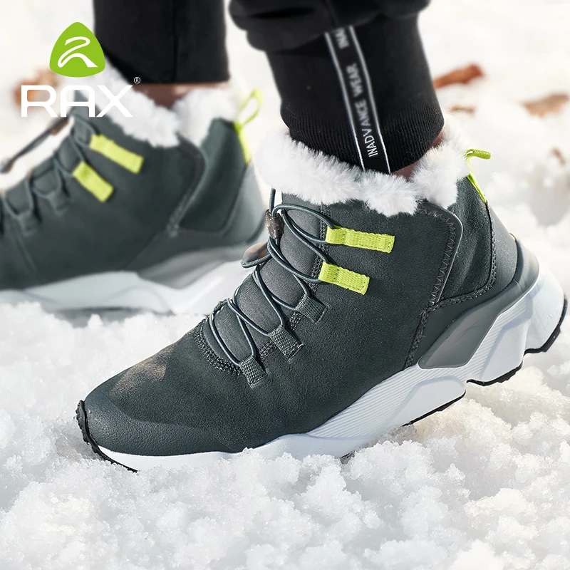 2021 RAX Outdoor Hiking Boots For Men Women Breathable Snow boots Man Leather Walking Shoes Fleece Winter | Спорт и развлечения