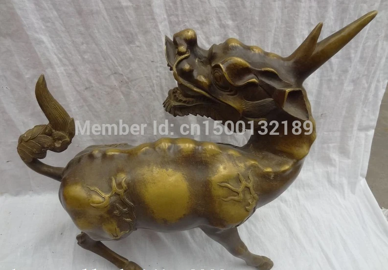 0015 15 авиапочту Китая (China бронзовая скульптура фэншуй защиты Единорог фигурка с