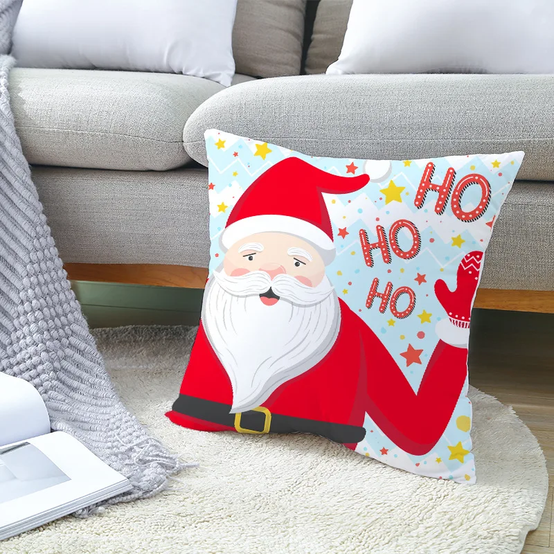

2Pcs/set Christmas Cushion Cover Decorative Sofa Pillow Cover Case Seat Car Home Decor Throw Pillowcase Christmas Decoration
