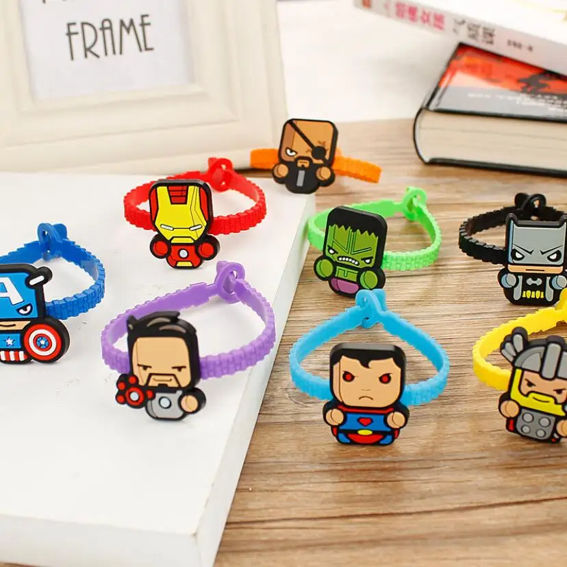 Детские разноцветные супер герой браслет силиконовый Железный человек летучая