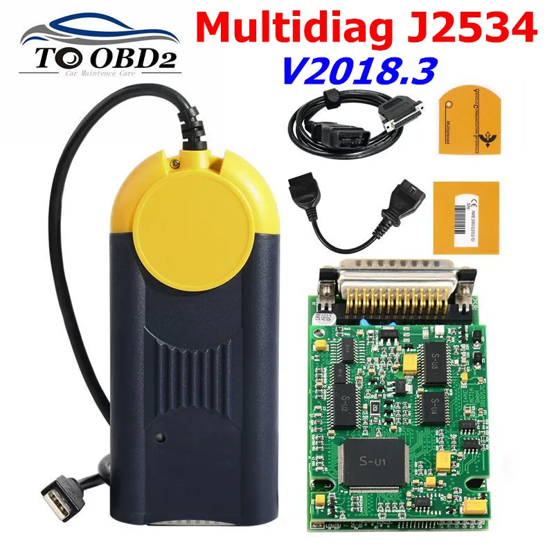 Мультидиагностический инструмент Multi Diag Access J2534 V2018.3 интерфейс OBD2 устройство