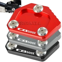 for honda cb500x cb 500x cb500 x 2013 2014 cnc aluminum kickstand foot plate side stand extension pad enlarge extension