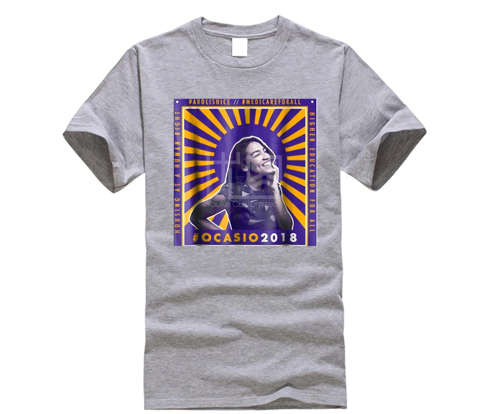 Брендовая мужская рубашка Александрия Ocasio Cortez футболка | Мужская одежда