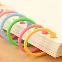 30pcs plastic loose leaf binding rings candy color coil binder hoop holder tool office school supplies