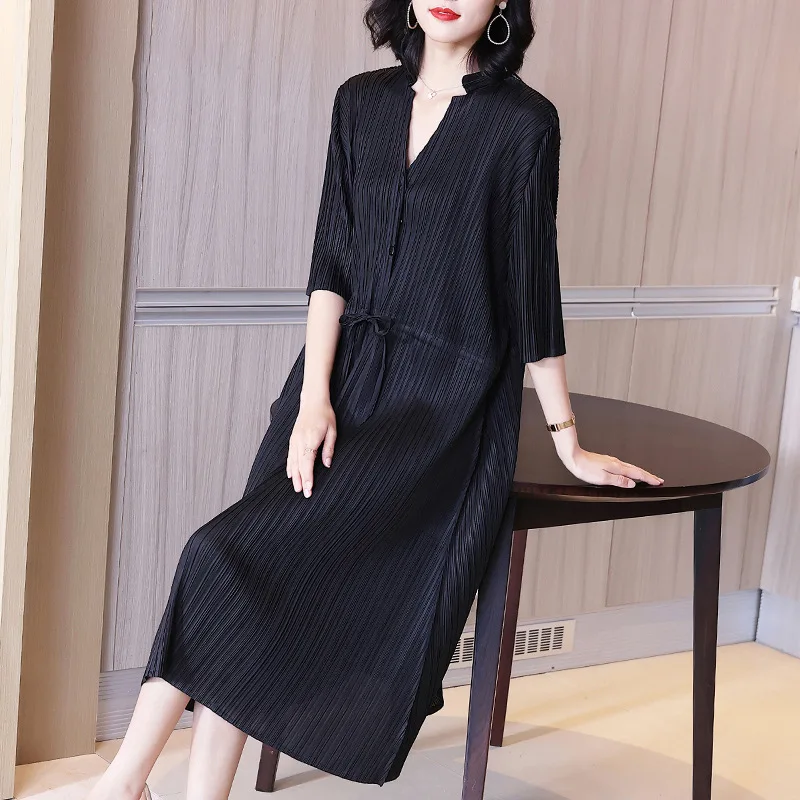 

Red Long Size Big Fat Mm Cover Belly Show Thin Dress Spring 2021 New Feminine Mother's Dress