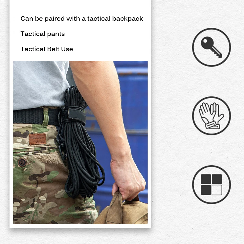 

Multi Purpose Nylon Glove Hook Tactical Military Fan Outdoor Tactical Gloves Climbing Rope Storage Buckle Camping Outdoor Tools