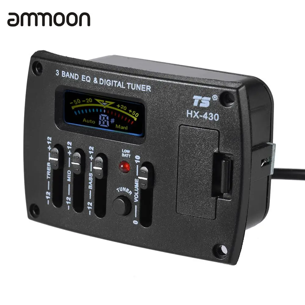 Три полосы эквалайзер предусилитель для акустической гитары пьезо пикап Системы