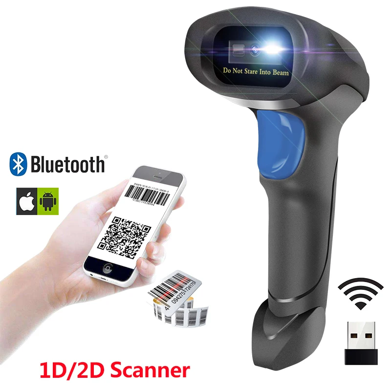 Сканер штрих-кодов L8BL Bluetooth 1D 2D и L8 QR PDF417 2 4G беспроводной проводной портативный