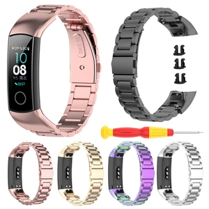 Stainless Steel Wrist Strap for Huawei Honor Band 5/4 Bracelet Replacement Wristband Watchband for Honor Band 4 5