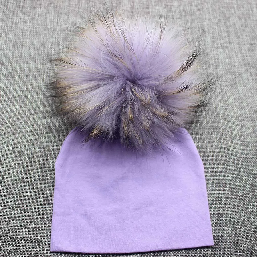 purple Весенне-осенняя хлопковая детская шапочка, Панама для мальчиков и девочек, детская шапочка для новорожденных до 2 лет, хлопковая вязаная новая детская шапка, детская шапка - Цвет: purple
