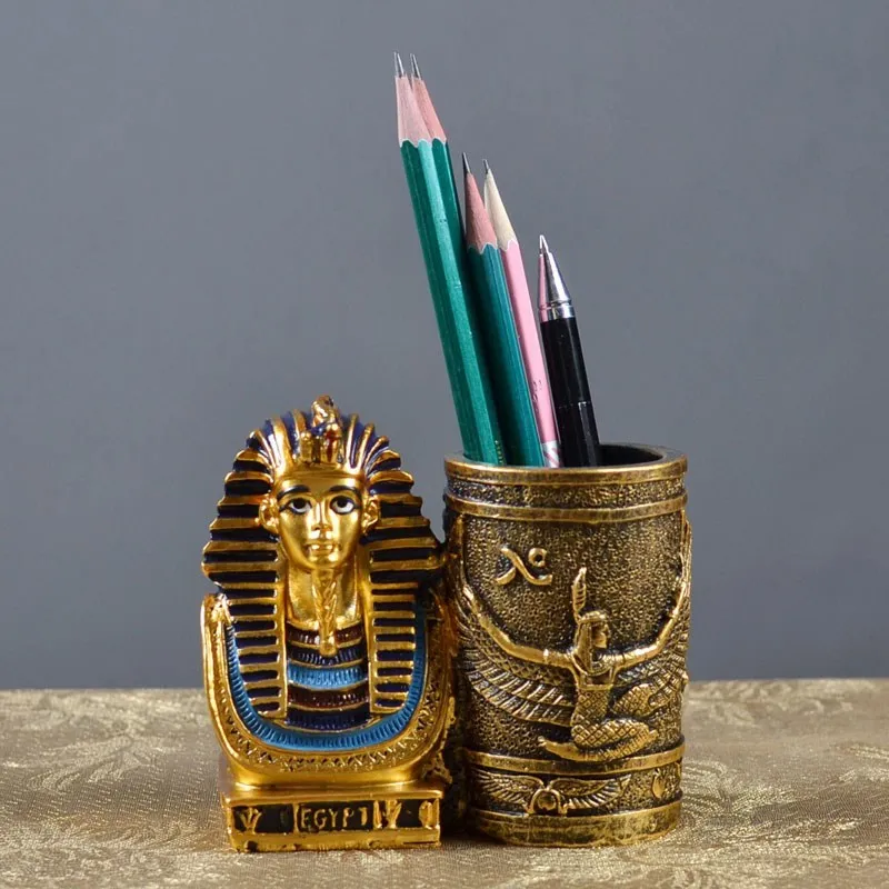 Карандашная ваза в египетском стиле статуэтка и скульптура из смолы искусство