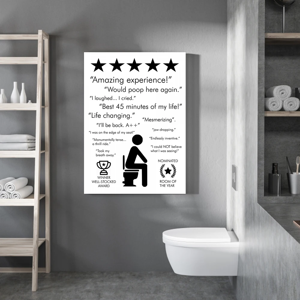 

Toilet Quotes WC Washroom Nordic Poster Bathroom Wall Pictures For Living Room Wall Art Canvas Painting Home Decor Unframed