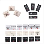 50 шт.лот, моющиеся тканые этикетки ручной работы, хлопковые бирки для одежды, бирки для одежды, обуви, сумок, тканые этикетки, оптовая продажа