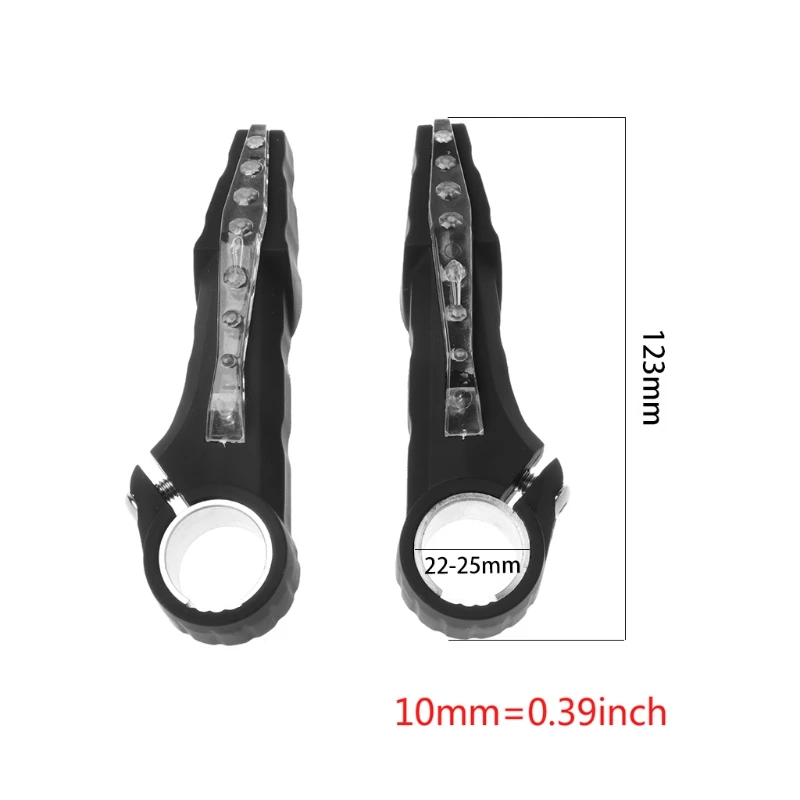 

1 Pair Of Bicycle Handlebar Led Turn Flash Lights MTB Cycling Handle Bar End Night Safety Warning Lamp Red Light