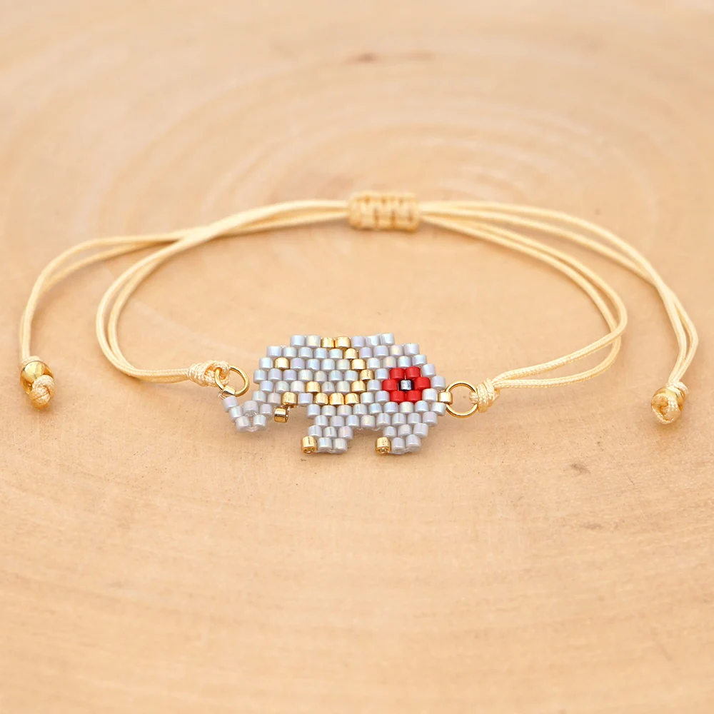 Go2boho MIYUKI браслет женский слон Pulseras Mujer Moda нарукавная повязка подарок ювелирные изделия детские браслеты с животными ручной работы сделай сам