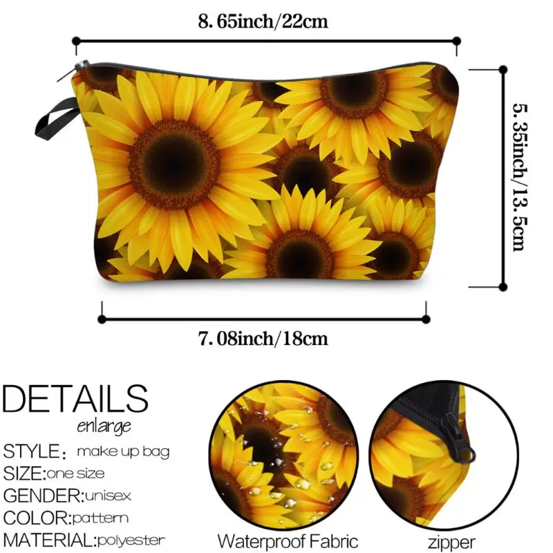 

Multifunctional Cosmetic Bag Makeup Case Pouch Toiletry Travel Zip Wash Organize