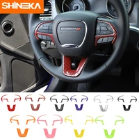 shineka interior accessories for dodge challenger 2015 car steering wheel decoration cover stickers for dodge charger 2015