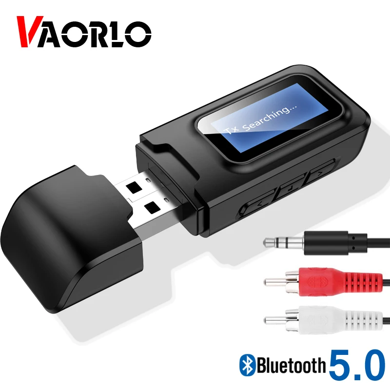 VAORLO USB 5 0 адаптер 2 в 1 ЖК дисплей дополнительное подключение устройства Bluetooth