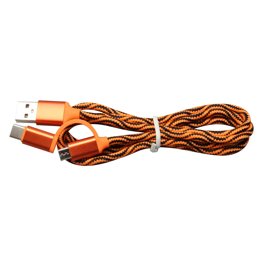 Новый 2 в 1 зарядный шнур Type-C к Micro USB конвертер кабель для зарядного устройства