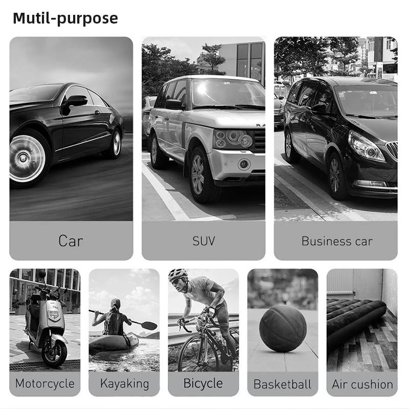 Satılık Baseus Araba Hava Kompresörü Taşınabilir Elektrikli Hava Pompası Mini Oto Lastiği şişirme Araba Hava Lastik Pompası Araba Bisiklet Için Motorlu Tekne