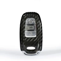 real carbon fiber car remote key case key cover for audi a4l a6l q7 a7 a8l car accessories