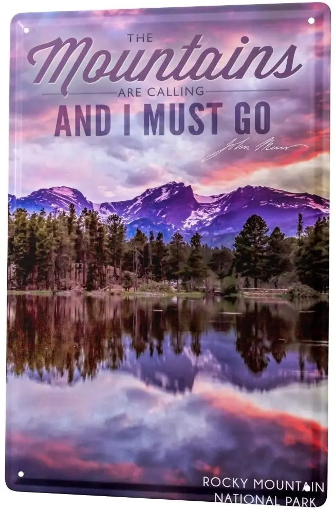 

SINCE 2004 tin Sign Holiday Travel Agency The Mountain Calls