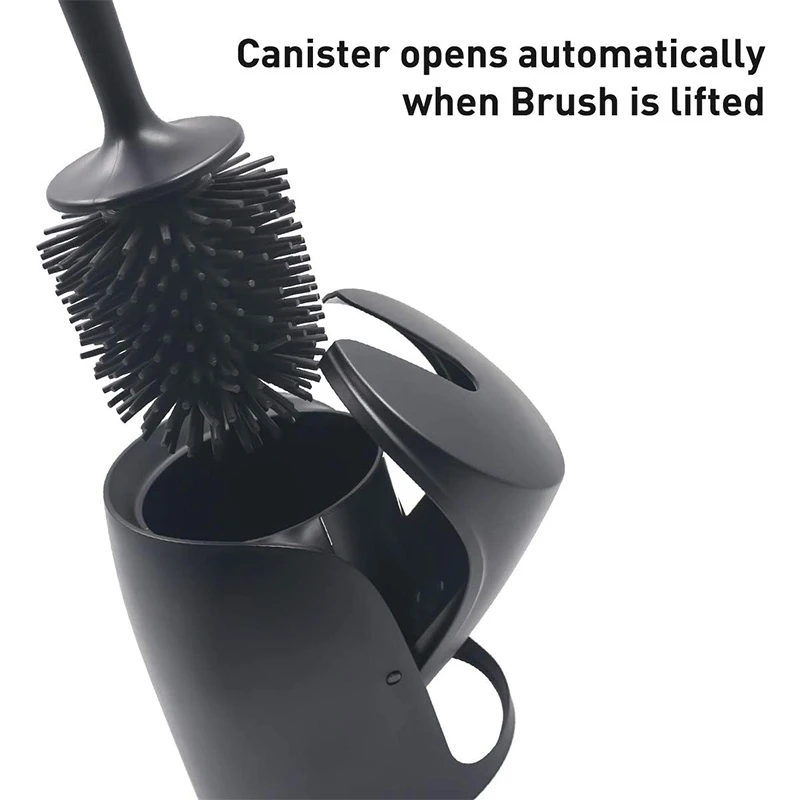 

Toilet Brush with Holder, Silicone Brush Toilet Brush Cleaner for Bathroom Cleaning Supplies