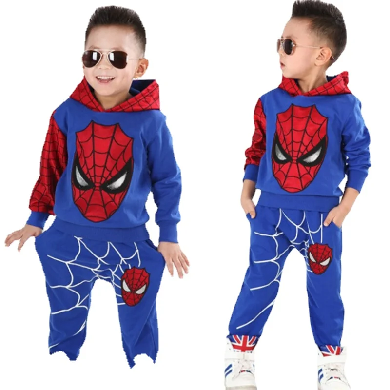 Neue Marvel Spiderman Kleidung Set Kinder Trainingsanzug Für Mädchen Sport Anzug Mit Kapuze Mantel Kinder Hose Frühling Tops Baby Jungen Sweatshirt