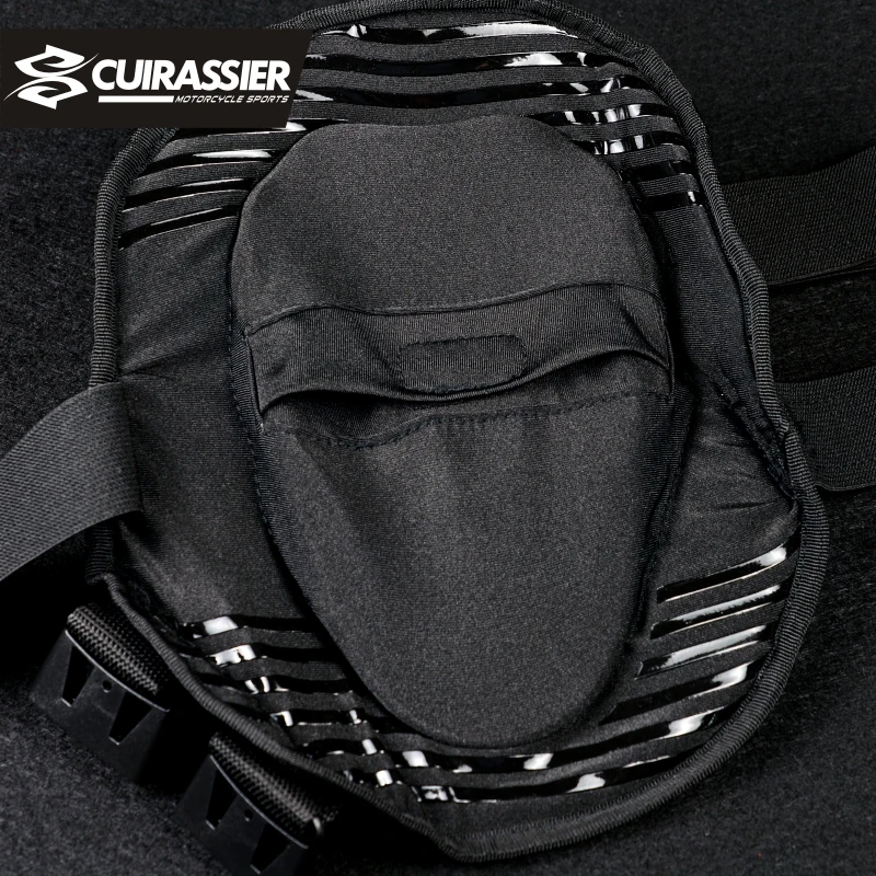 Наколенники Cuirassier мотоциклетные защита колена черные отражающие от падения