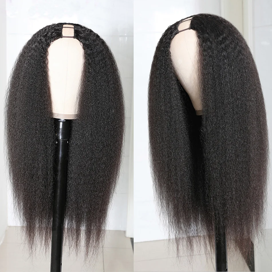 Alibele объемная волна u-образный парик человеческие волосы с клипсой бразильские