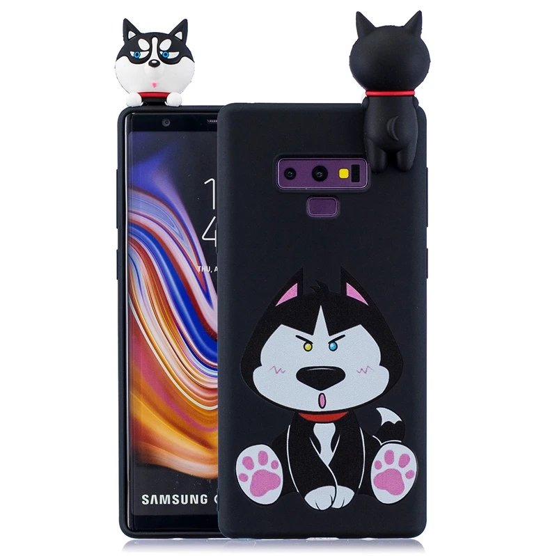 3D игрушки силиконовый чехол для samsung Note 8 9 единорог мультфильм бампер Galaxy |