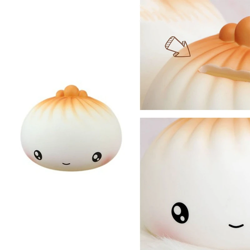 

Fried Bao Piggy Bank Cute Child Piggy Bank Birthday Gift Friends Gift