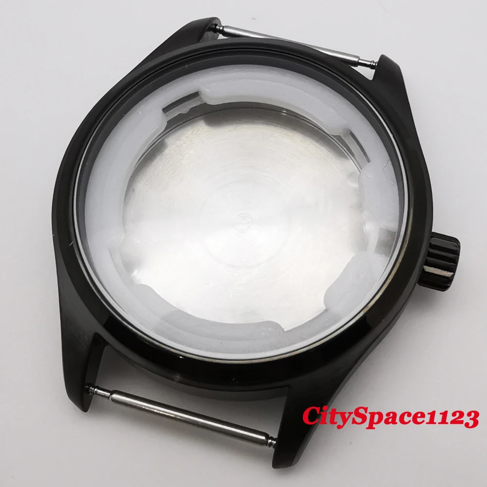 Чехол для мужских часов 40 мм водонепроницаемый черный PVD чехол NH35A ETA 2824 с