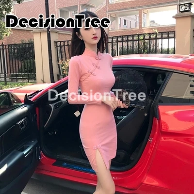 2021 в винтажном стиле элегантное Чонсам с высоким разрезом женское атласное