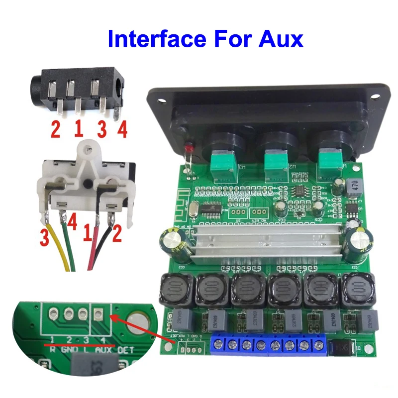 

Bluetooth 5,0 2*50 + 100 TPA3116D2 D HIFI 2,1 Ch