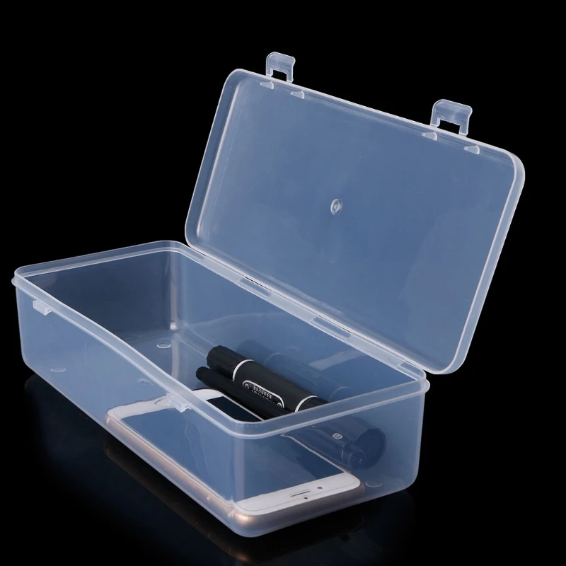 

Rectangular Plastic Clear Storage Box Jewelry Container Case Bead Organizer Case 87HB