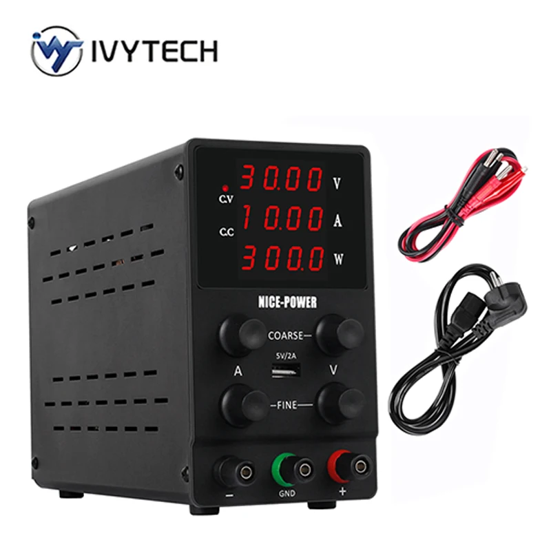 Новый Регулируемый USB DC лабораторный 30V 10A источник питания 120V3A регулятор