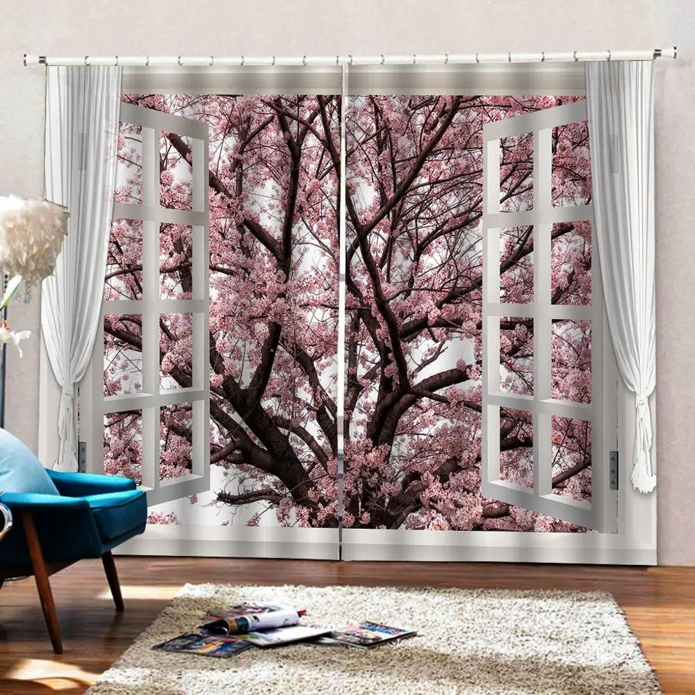Затемняющие занавески на заказ 3D шторы для гостиной спальни гостиницы розовые с